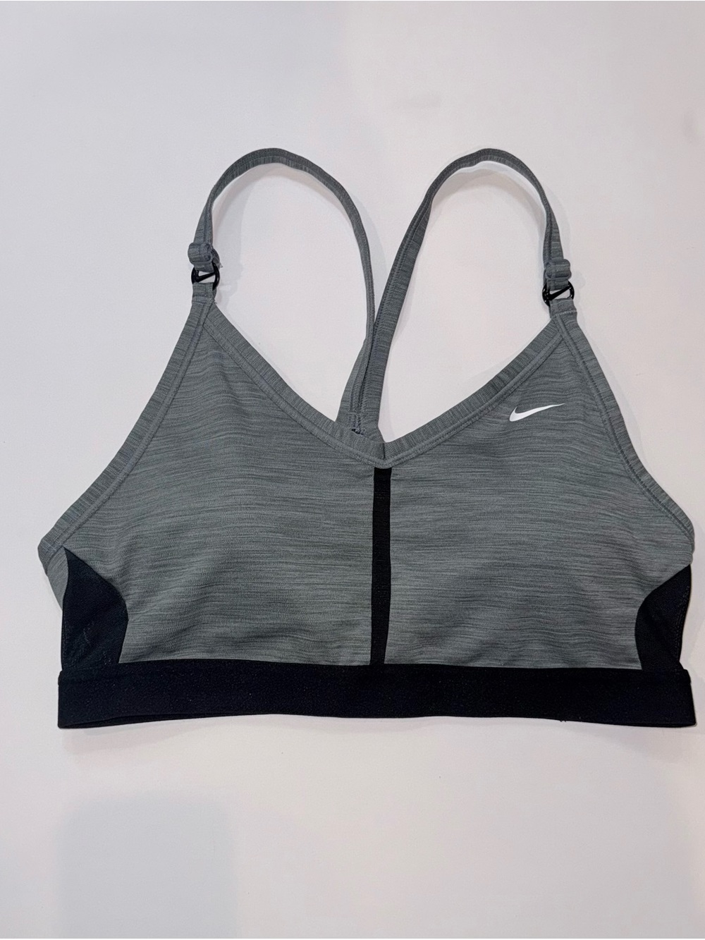Nike Grey and Black Sports Bra